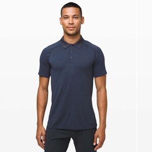 Lululemon metal vent tech navy blue polo 2.0